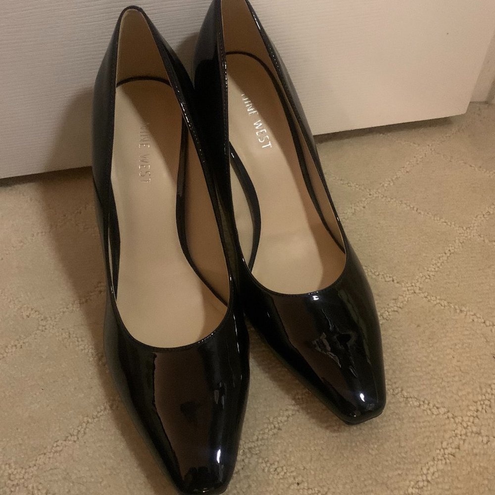 Brand New Nine West Black Patent Leather High Heels